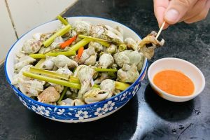 Nguyên liệu chuẩn bị làm món cách luộc ốc nhảy