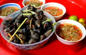Nguyên liệu cần chuẩn bị cho món ốc luộc mắm gừng