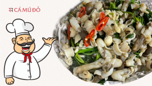 Nguyên liệu làm món ốc móng tay xào rau muống